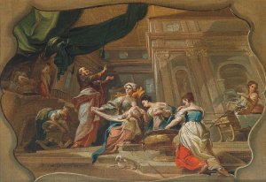 Die Geburt des Johannes by Franz Anton Zeiller Oil Painting
