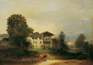 Motiv aus Sudtirol by Franz Barbarini Oil Painting