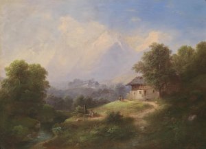 Partie aus Sudtirol by Franz Barbarini Oil Painting