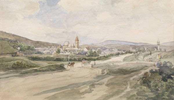 Perchtoldsdorf  by Franz Barbarini - Hand-Painted Oil Painting Reproduction