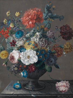 Blumenstuck by Franz Baumeister Oil Painting