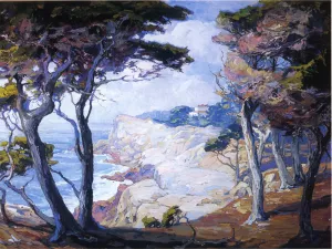 A Villa on the Monterey Coast painting by Franz Bischoff