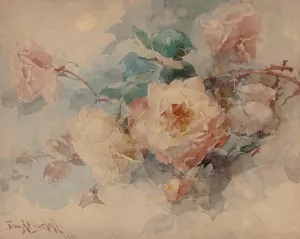 Bouquet of Roses by Franz Bischoff Oil Painting