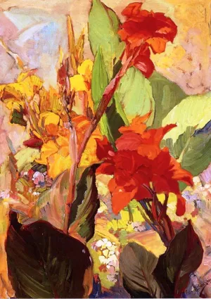 Canna Lilies painting by Franz Bischoff