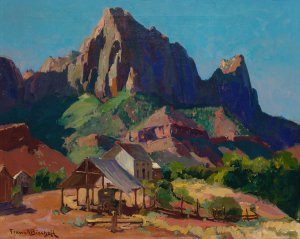 The Watchman, Zion National Park, Utah by Franz Bischoff Oil Painting