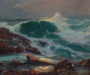 The Wave by Franz Bischoff Oil Painting