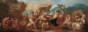 Der Tanz um das goldene Kalb by Franz Carl Remp Oil Painting