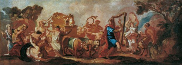 Die uberfuhrung der Bundeslade durch den singenden und tanzenden David  by Franz Carl Remp - Hand-Painted Oil Painting Reproduction