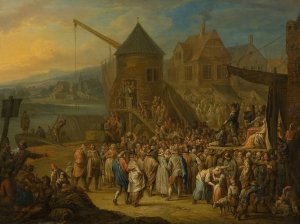 Jahrmarkt by Franz Christoph Janneck Oil Painting