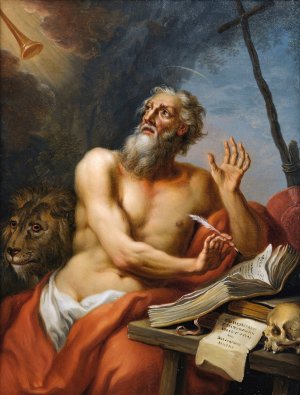 Saint Jerome by Franz Christoph Janneck Oil Painting