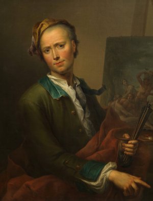 Selbstbildnis Franz Christoph Janneck by Franz Christoph Janneck Oil Painting