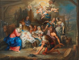 The Adoration of the Shepherds Oil painting by Franz Christoph Janneck