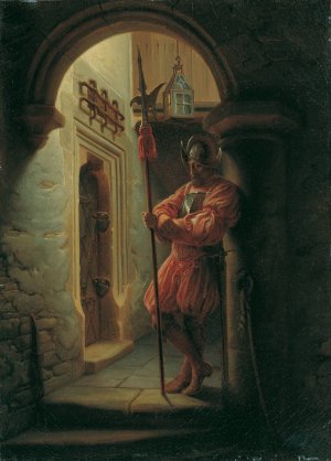 Kerkerwache by Franz Czermak Oil Painting