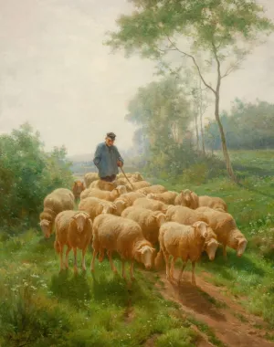 Shepherd with Flock by Franz De Beul Oil Painting