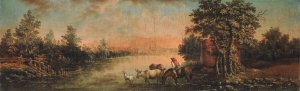 Landscape in the Evening by Franz Feyerabend Oil Painting