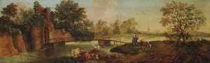 Landscape in the Morning by Franz Feyerabend Oil Painting