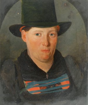 Portrat einer Bauerin by Franz Gasser Oil Painting