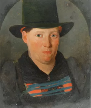 Portrat einer Bauerin by Franz Gasser Oil Painting