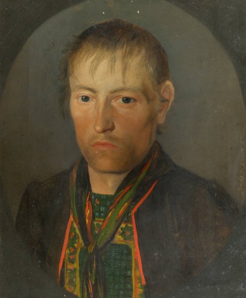 Main Product Photo of Portrat eines Bauern  Painting by Franz Gasser
