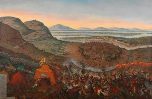 Die Entsatzschlacht Wiens 1683 Oil painting by Franz Geffels