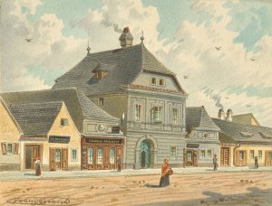 Das einstige Jagdschloss der Kaiserin Maria Theresia in der Erdbergstrase 109 in Wien by Franz Gerasch Oil Painting