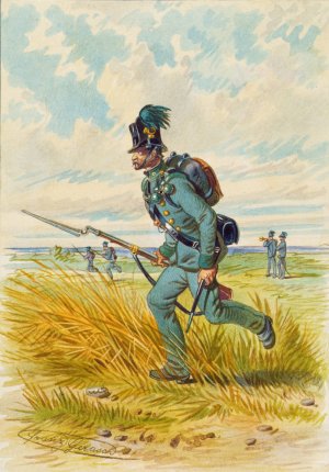 Soldat mit Bajonett by Franz Gerasch Oil Painting