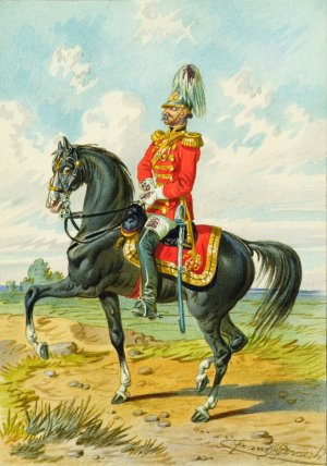 Soldat zu Pferd 10 by Franz Gerasch Oil Painting