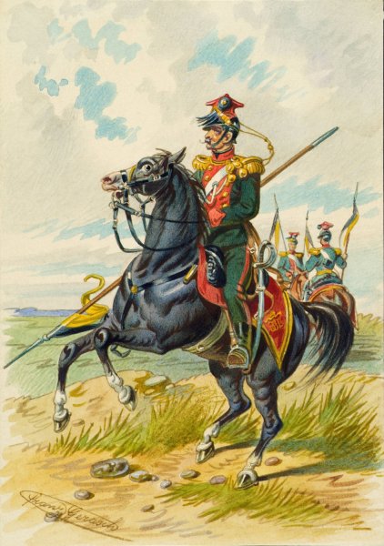 Main Product Photo of Soldat zu Pferd 3 Painting by Franz Gerasch