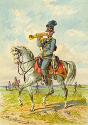 Soldat zu Pferd 4 by Franz Gerasch Oil Painting