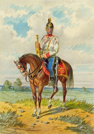 Soldat zu Pferd 7 by Franz Gerasch Oil Painting