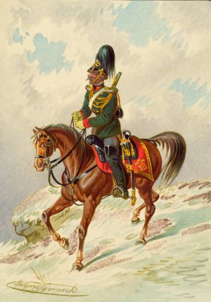 Soldat zu Pferd 8 by Franz Gerasch Oil Painting