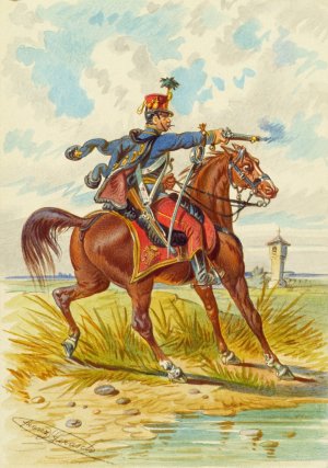 Soldat zu Pferd 9 by Franz Gerasch Oil Painting