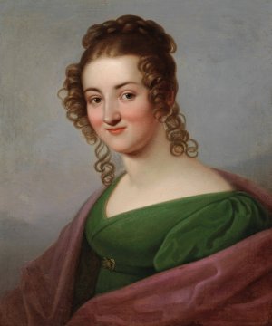 Frau Bertha Schroeter, daughter of Postmaster Mittag, Dresden by Franz Gerhard Von Kugelgen Circle Oil Painting