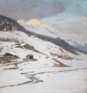 Partie aus Davos by Franz Holper Oil Painting