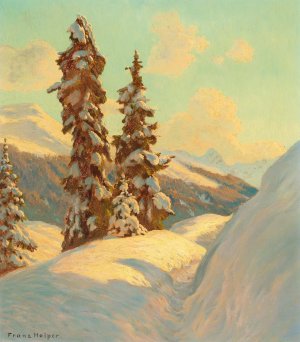 Spruce on the Schatzalp by Franz Holper Oil Painting