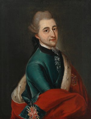 Portrait of King Stanislas Augustus by Franz Ignaz Molitor Oil Painting