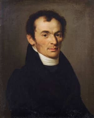 Portrait of an Unknown Man by Franz Joseph Menteler Oil Painting