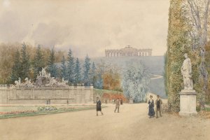 Parterre im Schonbrunner Schlosspark by Franz Kopallik Oil Painting