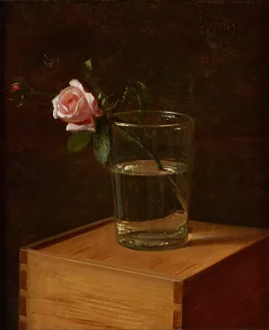 Rose im Glas by Franz Kruger Oil Painting