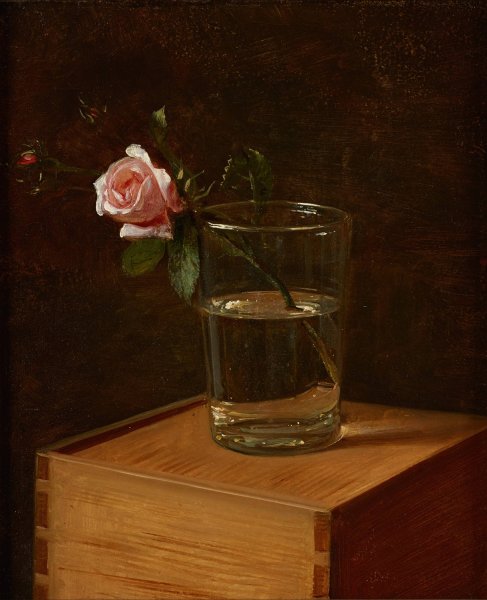 Main Product Photo of Rose im Glas  Painting by Franz Kruger