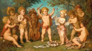 A Spring Concert by Franz Lefler Oil Painting