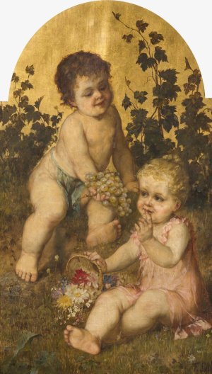 A Young Winemaker by Franz Lefler Oil Painting
