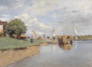 Mazzorbo Oil painting by Franz Leo Ruben