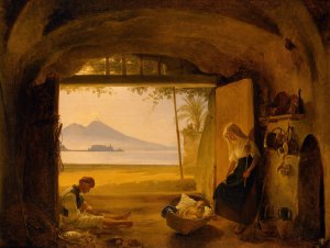A Neapolitan Fisherman And His Family by Franz Ludwig Catel Oil Painting