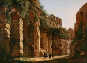 Inside the Colosseum by Franz Ludwig Catel Oil Painting