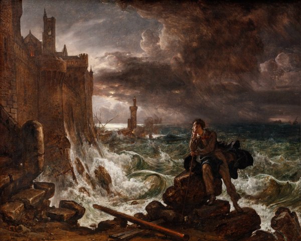 Main Product Photo of Night Piece, From The Closing Scene Of 'rene' By Chateaubriand Painting by Franz Ludwig Catel