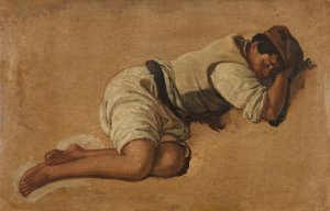 Schlafender Junge by Franz Ludwig Catel Oil Painting