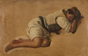 Schlafender Junge by Franz Ludwig Catel Oil Painting