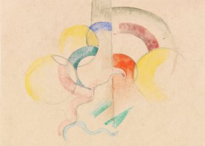 Abstraktes Aquarell I by Franz Marc Oil Painting
