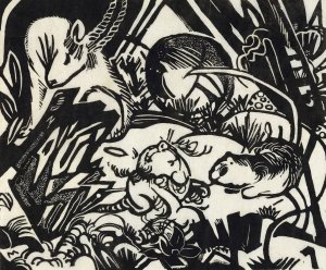 Animal Legend by Franz Marc Oil Painting